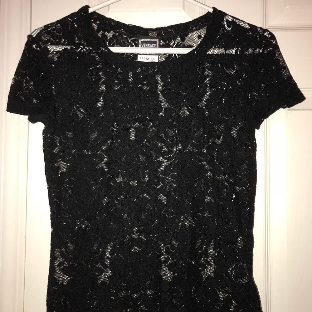 Black lace shirt